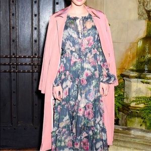 Zimmermann gray printed chiffon dress